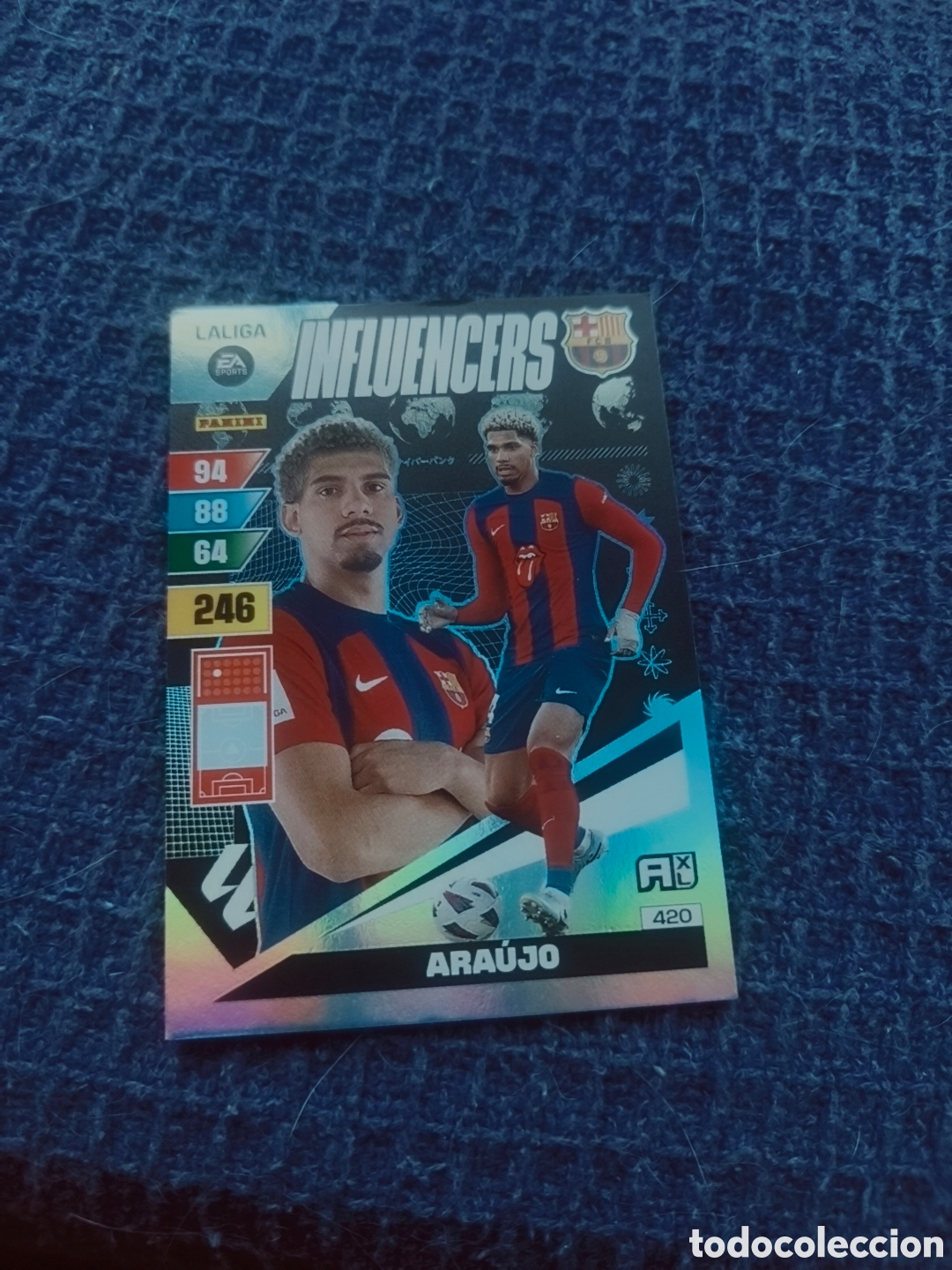 Cromos de Futebol: Carta Ara&uacute;jo Barcelona (420) - INFLUENCERS Panini Adrenalyn XL 2023-24