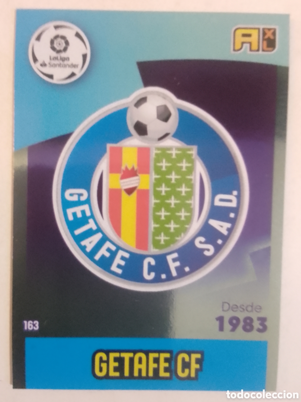 Cromos de F&uacute;tbol: Adrenalyn XL 2020-21 n&deg; 163 escudo Getafe.