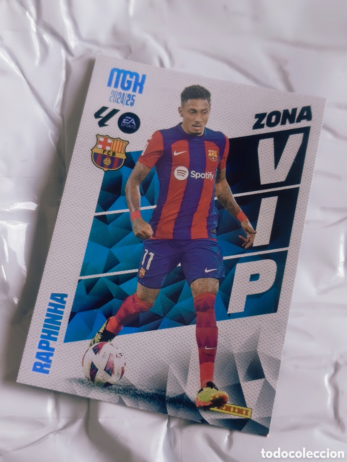 Cromos de F&uacute;tbol: Ficha Raphinha Barcelona - ZONA VIP Panini Megacracks 2024-25