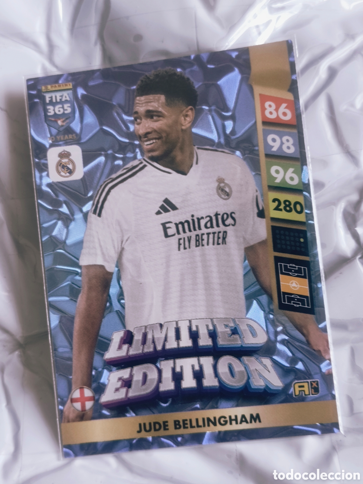 Cromos de F&uacute;tbol: Carta Jude Bellingham Real Madrid - LIMITED EDITION Panini FIFA 365 Adrenalyn XL 2024