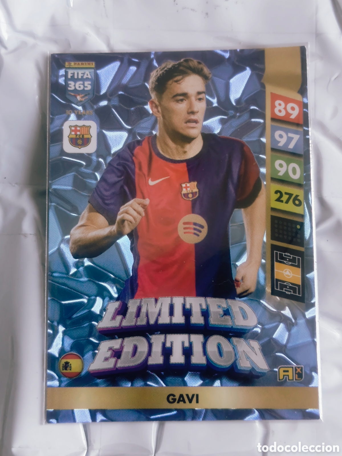 Cromos de F&uacute;tbol: Carta Gavi Barcelona - LIMITED EDITION Panini FIFA 365 Adrenalyn XL 2024