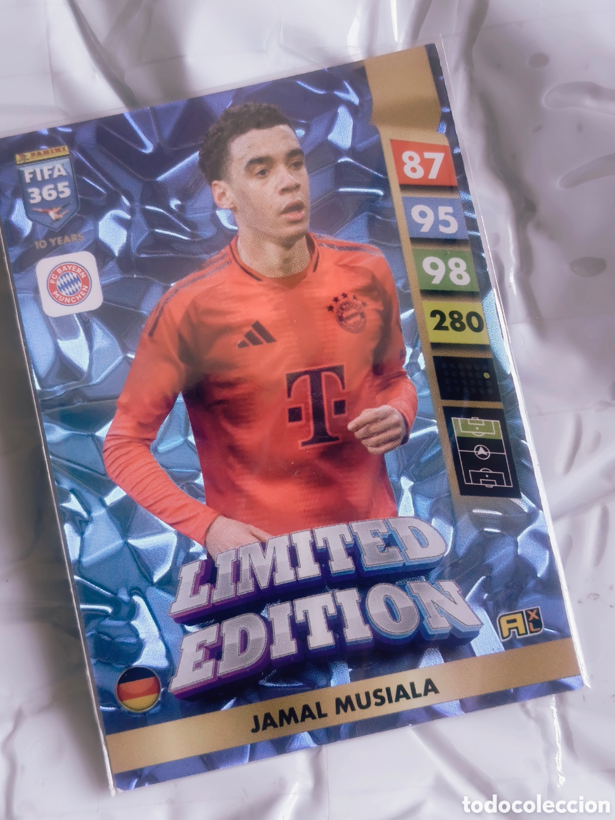 Cromos de F&uacute;tbol: Carta Jamal Musiala Bayern M&uacute;nich - LIMITED EDITION Panini FIFA 365 Adrenalyn XL 2024