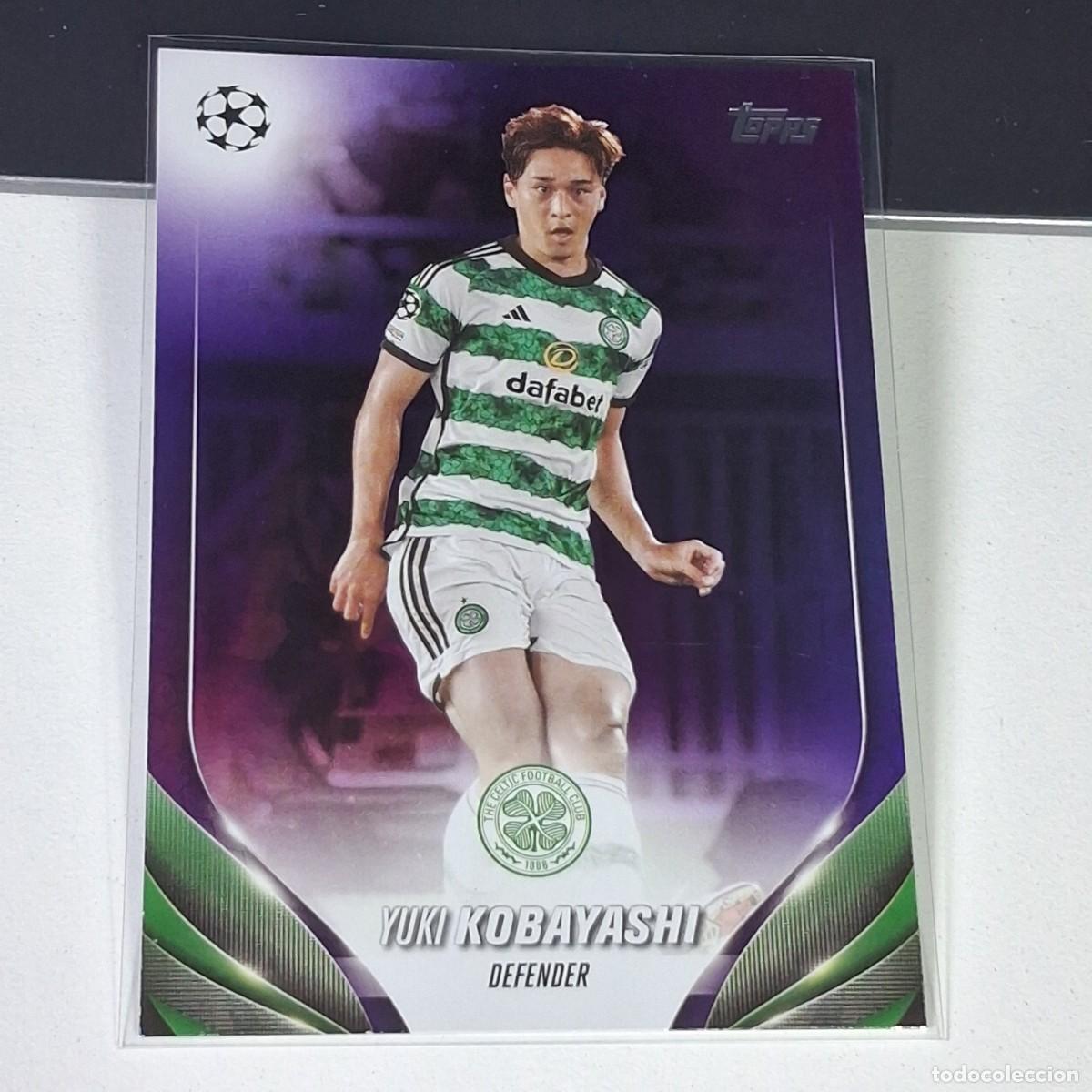 Cromos de F&uacute;tbol: P2 87 YUKI KOBAYASHI NUMERADA /299 ROOKIE RC 2023-24 TOPPS UEFA CLUB COMPETITIONS PURPLE FOIL