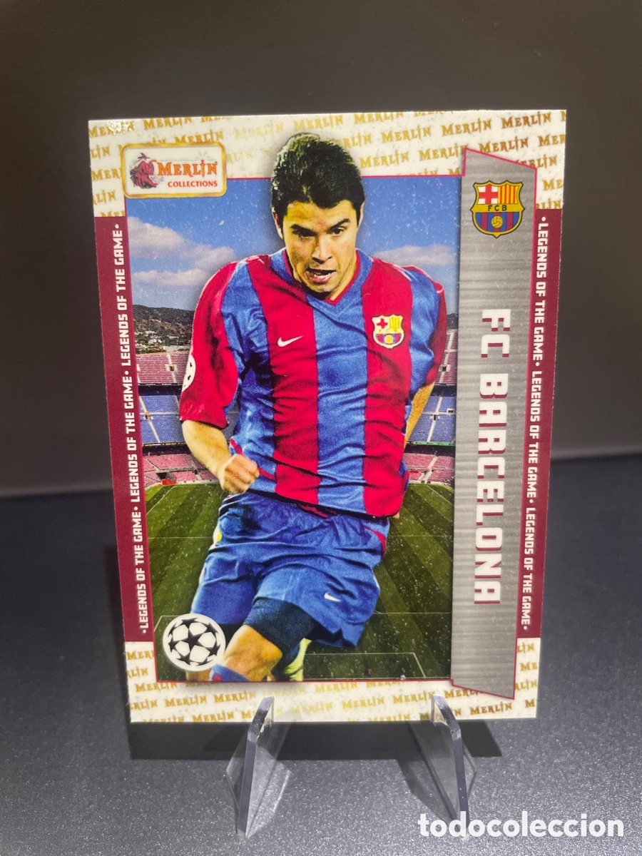 Cromos de F&uacute;tbol: Javier Saviola 127 Legend of the Game Topps Merlin 2023-24 Heritage FC Barcelona