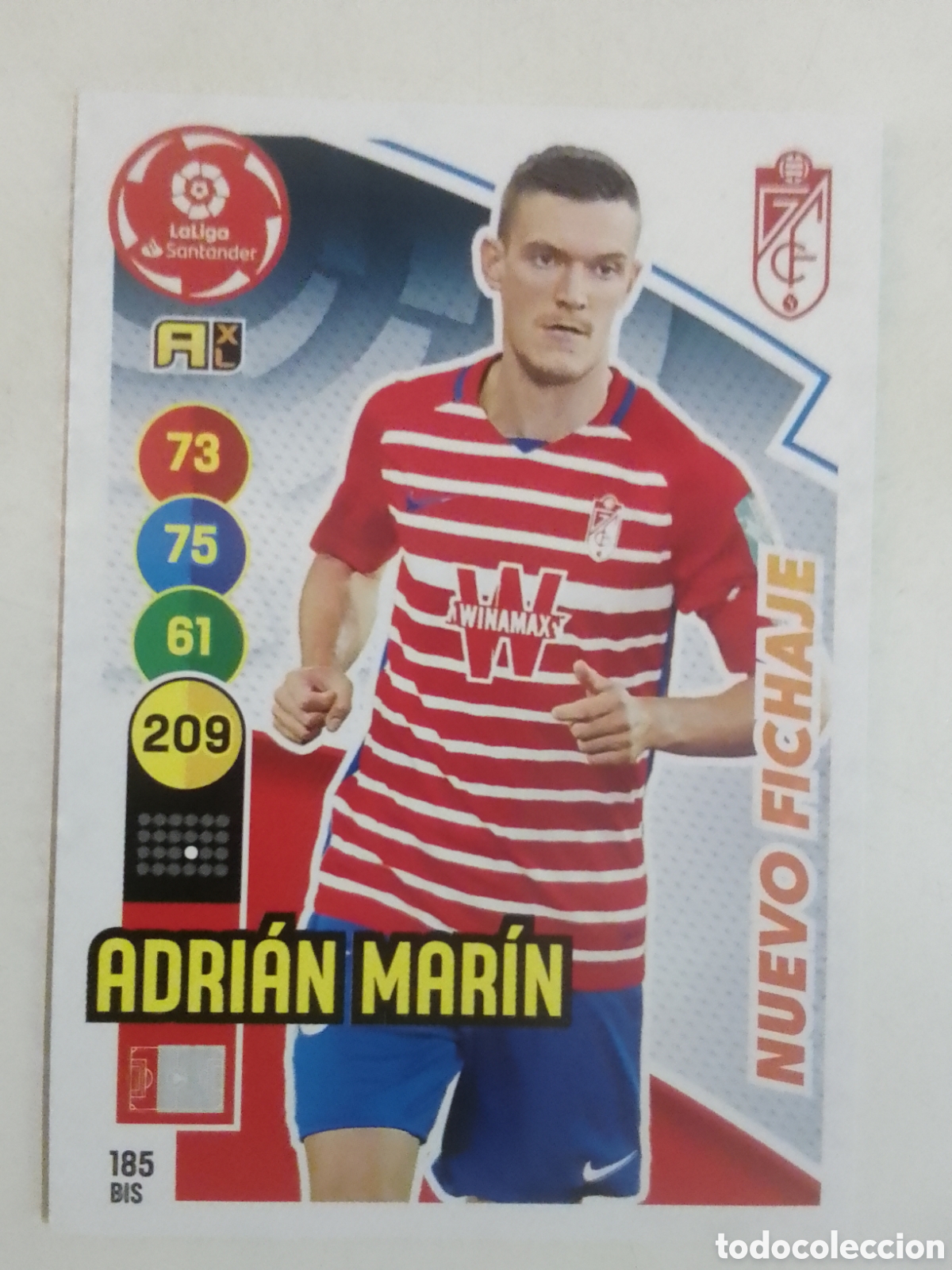 Cromos de F&uacute;tbol: Adrenalyn XL 2020-21 n&deg; 185 BIS Adri&aacute;n Mar&iacute;n &bull; Granada. NUEVO FICHAJE.