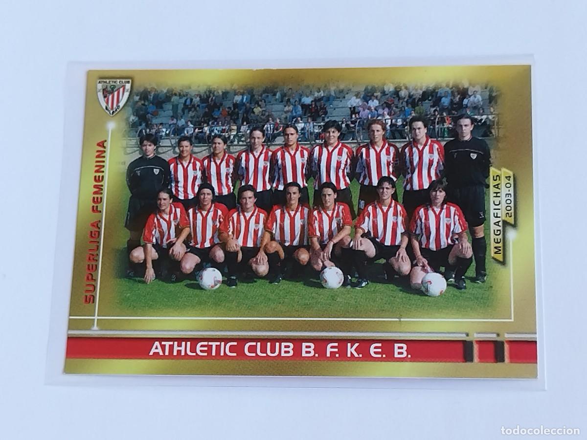 Cromos de F&uacute;tbol: ALINEACI&Oacute;N ATHLETIC CLUB BFKEB #428 FEMENINO - PANINI MEGACRACKS LA LIGA 2003 2004 MEGAFICHAS 03 04