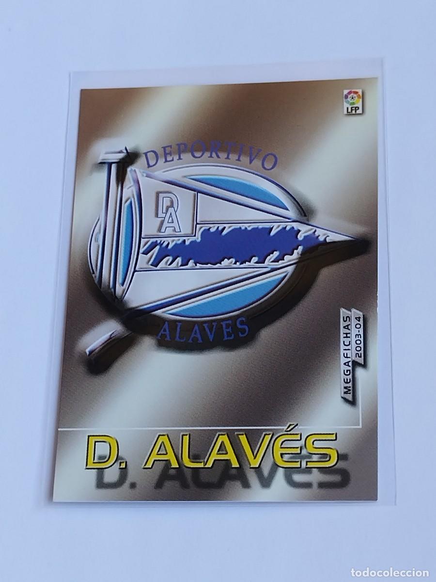 Figurine di Calcio: ESCUDO LOGO D. ALAV&Eacute;S #406 SEGUNDA DIVISI&Oacute;N - PANINI MEGACRACKS LA LIGA 2003 2004 MEGAFICHAS 03 04