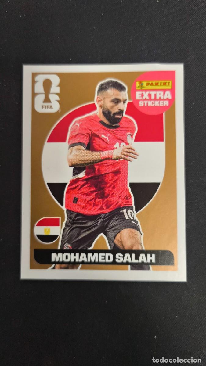 Figurine di Calcio: cromo extra sticker mohamed salah bronce fifa world cup 2026 panini