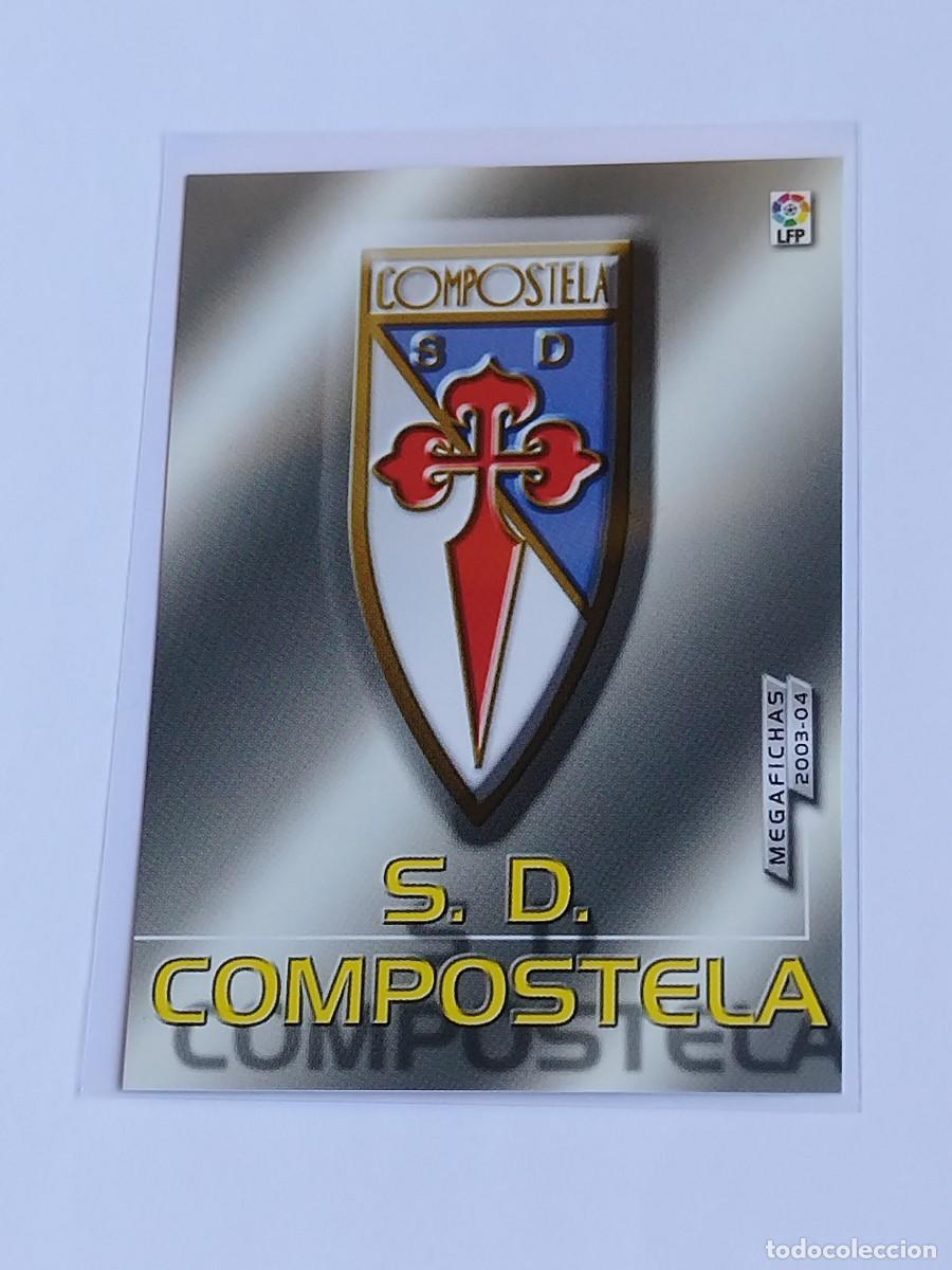 Figurine di Calcio: ESCUDO LOGO SD COMPOSTELA BAJA #411 2&ordf; DIVISI&Oacute;N PANINI MEGACRACKS LA LIGA 2003 2004 MEGAFICHAS 03 04