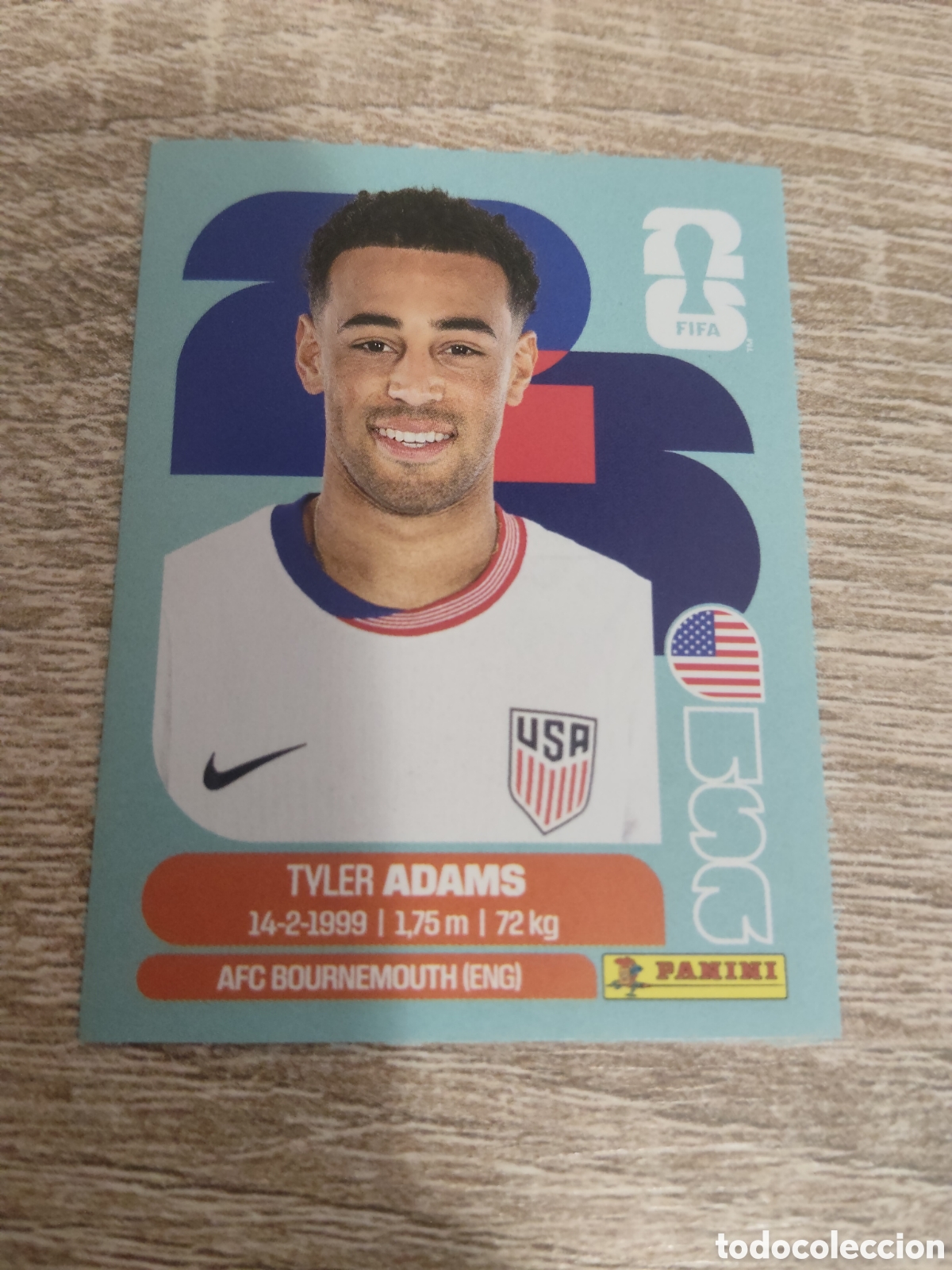 Cromos de F&uacute;tbol: Panini mundial 2026 USA 8 Tyler Adams Estados Unidos