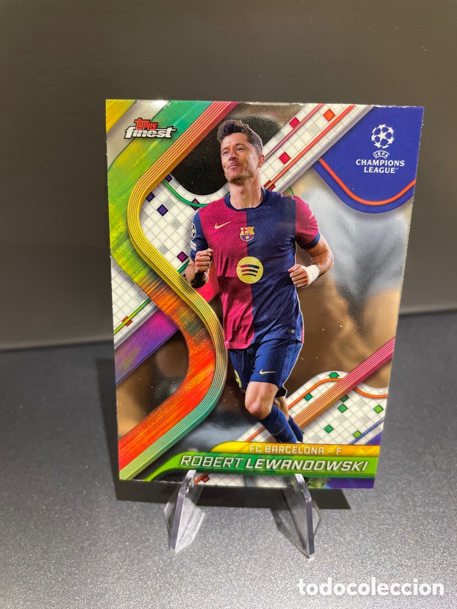Cromos de F&uacute;tbol: Robert Lewandowski 19 Topps Finest UCL 2024-25 FC Barcelona