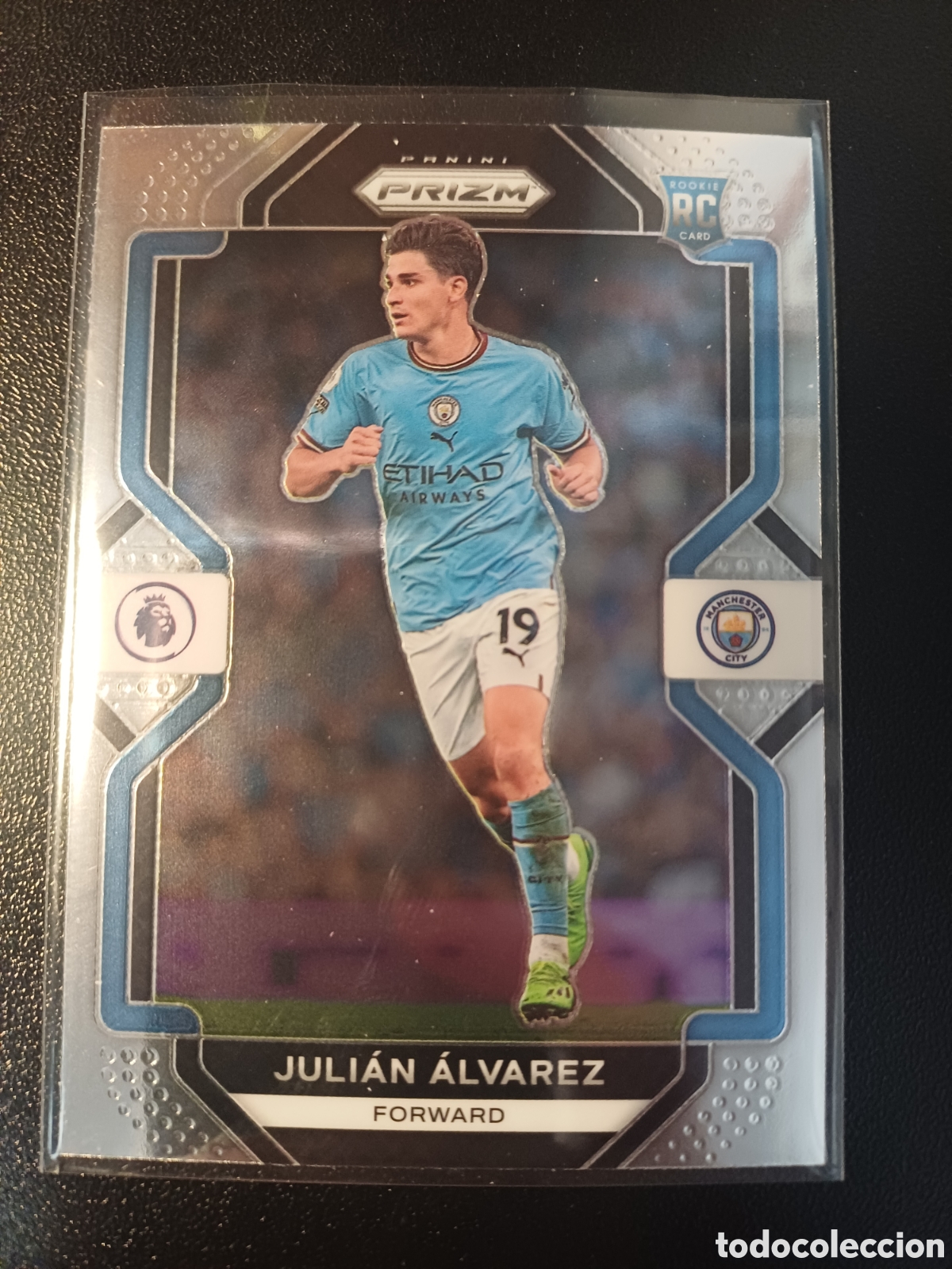 Cromos de Futebol: #016 JULIAN ALVAREZ MANCHESTER CITY ROOKIE PANINI PRIZM PREMIER LEAGUE 2022-23