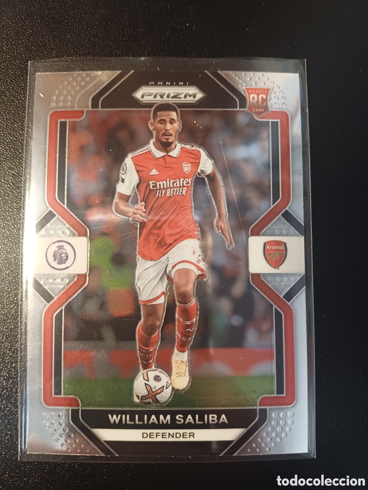 Cromos de Futebol: #167 WILLIAM SALIBA ARSENAL ROOKIE PANINI PRIZM PREMIER LEAGUE 2022-23