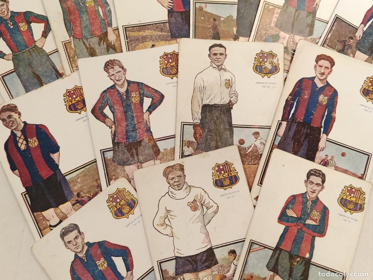 Cromos de F&uacute;tbol: FC BARCELONA - ALCANTARA ZAMORA SAMITIER ETC - COLECCION COMPLETA DE 13 CROMOS ANTIGUOS DE FUTBOL