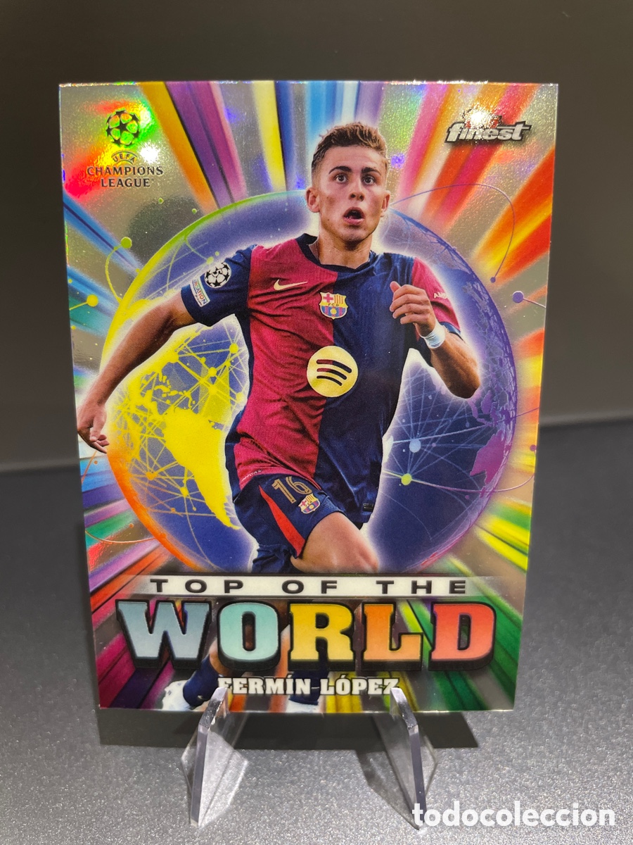 Cromos de F&uacute;tbol: Fermin Lopez TW-21 Top of the World Topps Finest 2024-25 FC Barcelona