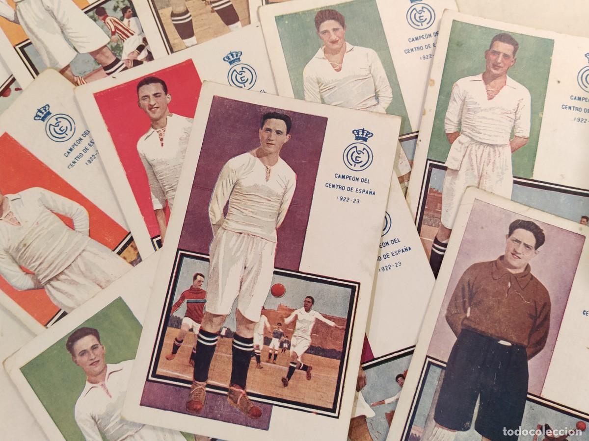 Cromos de F&uacute;tbol: REAL MADRID - SANTIAGO BERNABEU ETC - COLECCION COMPLETA DE 13 CROMOS ANTIGUOS DE FUTBOL - CHOCOLATE