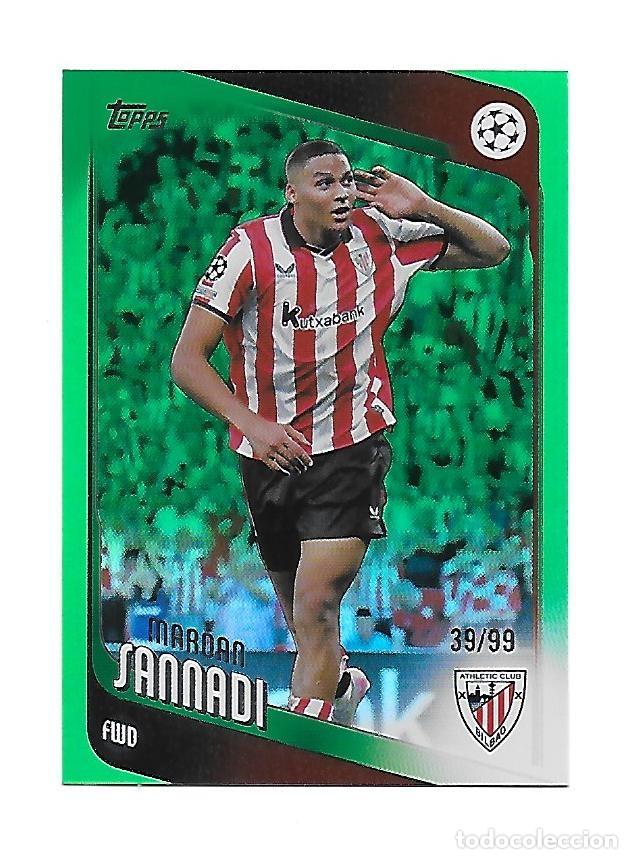 Cromos de F&uacute;tbol: # 105 MAROAN SANNADI (ATHLETIC CLUB BILBAO) GREEN FOIL /99 , TOPPS UCC FLAGSHIP 2025 2026