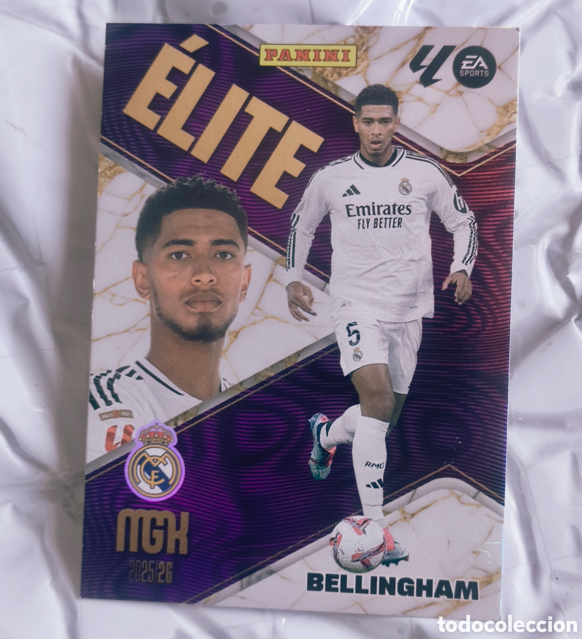 Cromos de F&uacute;tbol: Carta Jude Bellingham &Eacute;LITE - Real Madrid - Panini Megacracks 2025/2026 (MGK)
