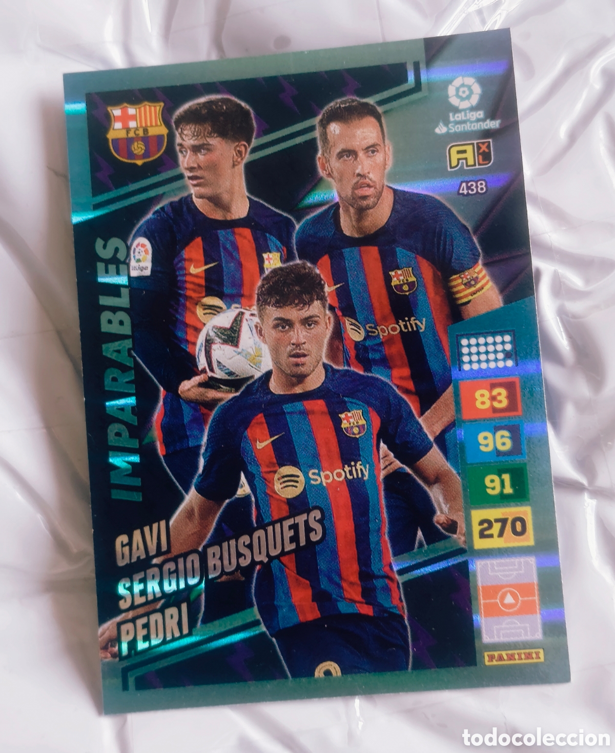 Figurine di Calcio: Carta Imparables Gavi - Busquets - Pedri - Adrenalyn XL 2022/2023 (N&ordm; 438)