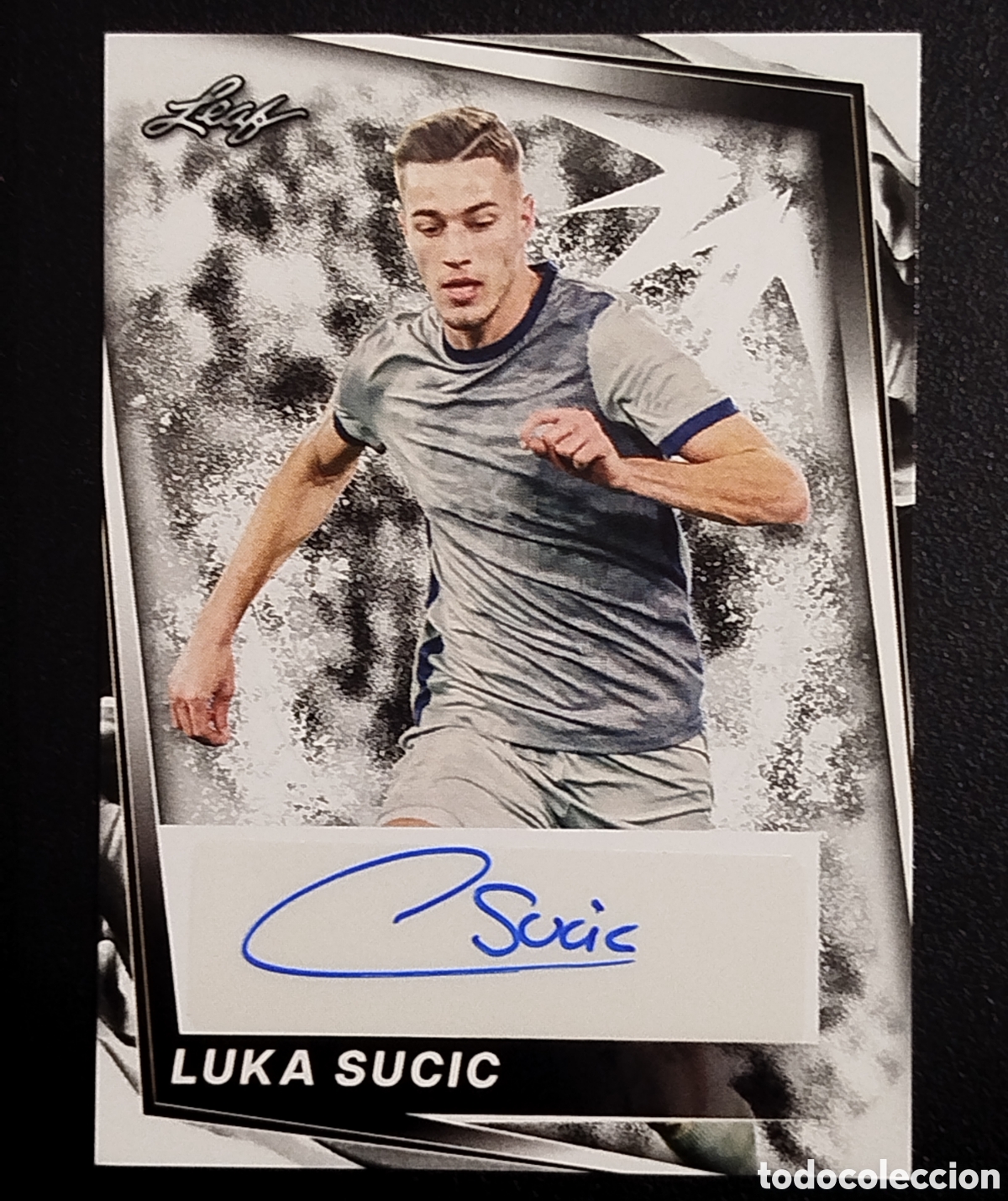 Cromos de F&uacute;tbol: AUT&Oacute;GRAFO AUTOGRAPH LUKA SUCIC LEAF TRADING CARD CARTA CROMO TARJETA NO TOPPS NO PANINI FIRMA