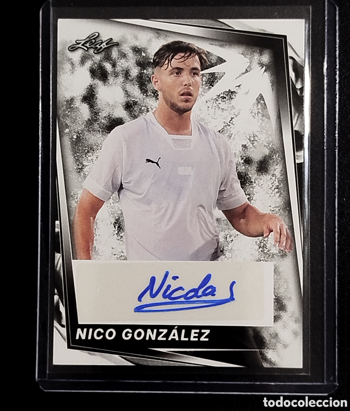 Cromos de F&uacute;tbol: AUT&Oacute;GRAFO AUTOGRAPH NICO GONZ&Aacute;LEZ LEAF TRADING CARD CARTA CROMO TARJETA NO TOPPS NO PANINI FIRMA