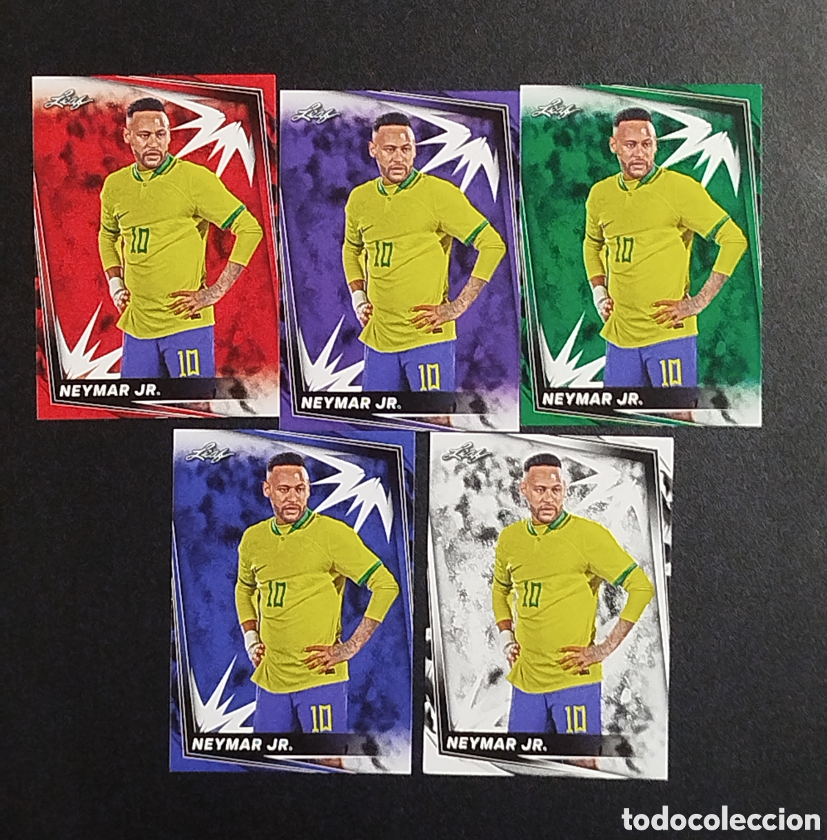 Cromos de F&uacute;tbol: NEYMAR LOTE LEAF 5 TRADING CARDS CARTAS CROMOS TARJETAS NO TOPPS NO PANINI