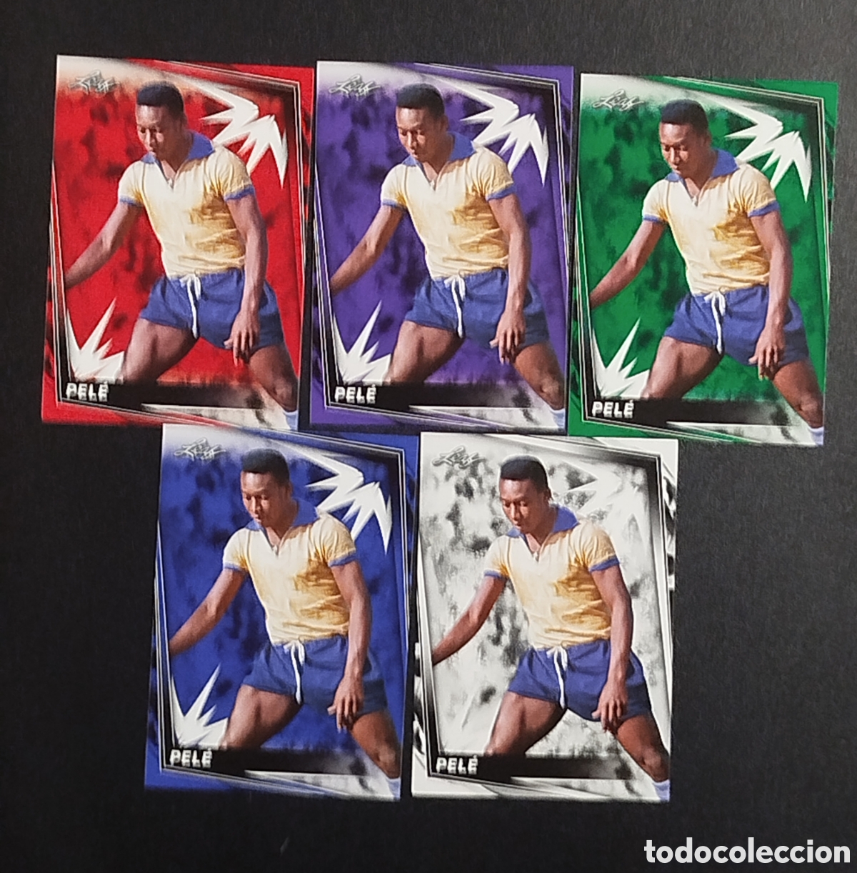Cromos de F&uacute;tbol: PELE LOTE LEAF 5 TRADING CARDS CARTAS CROMOS TARJETAS NO TOPPS NO PANINI