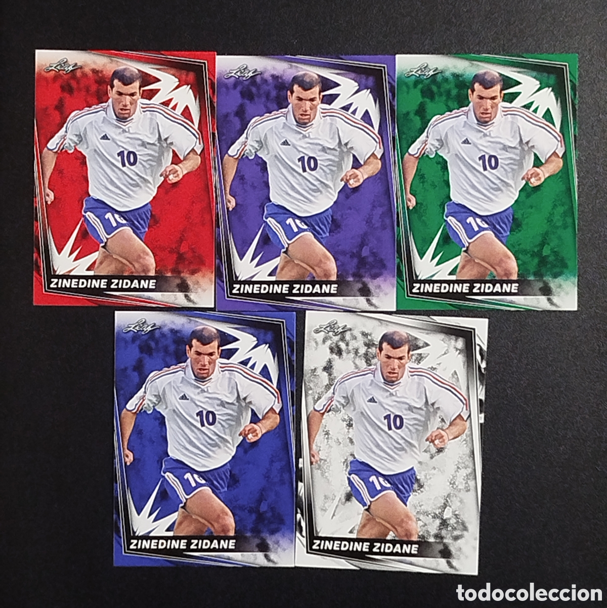 Cromos de F&uacute;tbol: ZIDANE LOTE LEAF 5 TRADING CARDS CARTAS CROMOS TARJETAS NO TOPPS NO PANINI FUTBOL