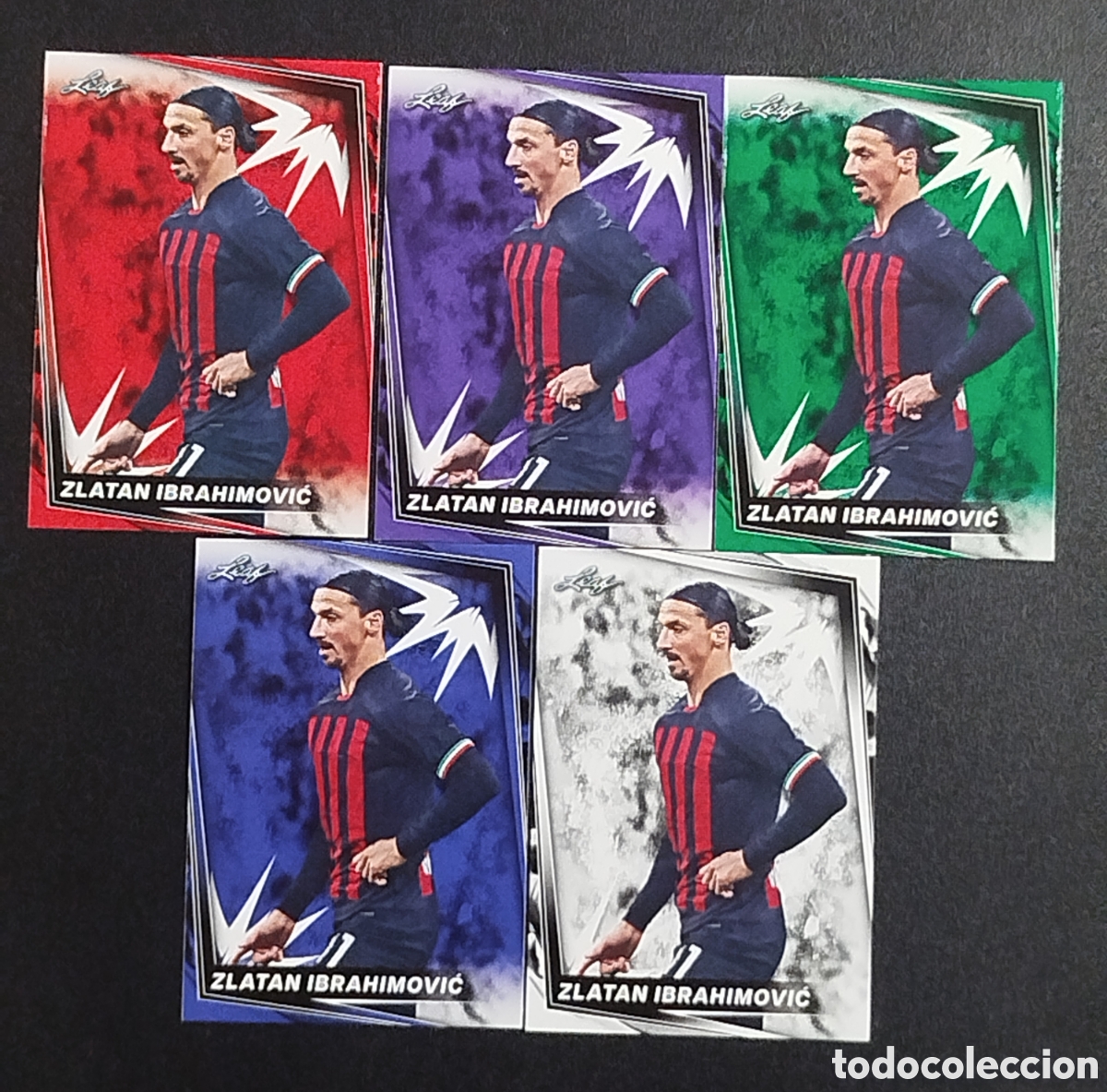 Cromos de F&uacute;tbol: IBRAHIMOVIC LOTE LEAF 5 TRADING CARDS CARTAS CROMOS TARJETAS NO TOPPS NO PANINI FUTBOL