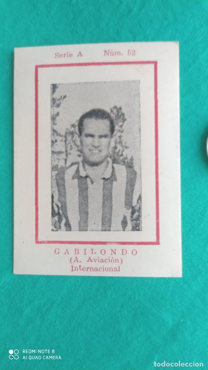 Cromos de F&uacute;tbol: ATLETICO AVIACION GABILONDO SERIE A NUMERO 52 CROMO CARTON MUY DIFICIL 1942 -N2