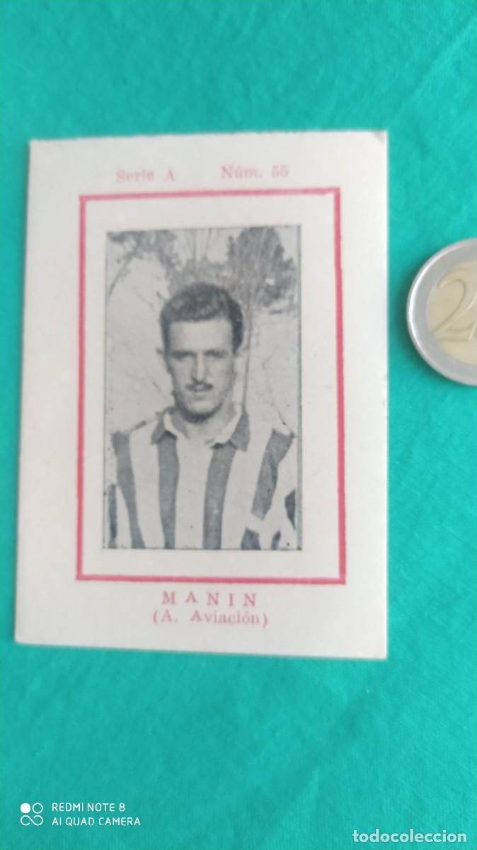 Cromos de F&uacute;tbol: ATLETICO AVIACION MANIN SERIE A NUMERO 55 CROMO CARTON MUY DIFICIL 1942 -N2