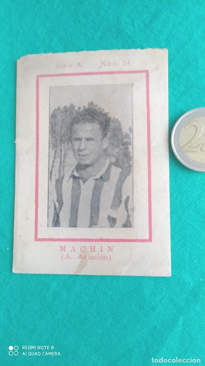 Cromos de F&uacute;tbol: ATLETICO AVIACION MACHIN SERIE A NUMERO 54 CROMO CARTON MUY DIFICIL 1942 -N2