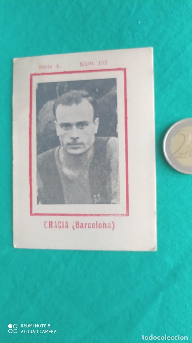 Cromos de F&uacute;tbol: BARCELONA GRACIA SERIE A NUMERO 152 CROMO CARTON MUY DIFICIL 1942 -N2