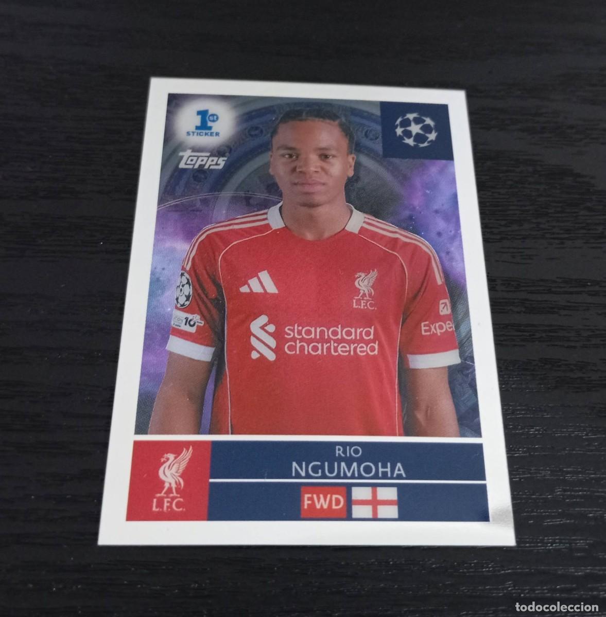 Cromos de F&uacute;tbol: -TOPPS CHAMPIONS LEAGUE 25-26 : 289 RIO NGUMOHA ( LIVERPOOL ) -- 1&ordm; STICKER CHROME PARALELO --