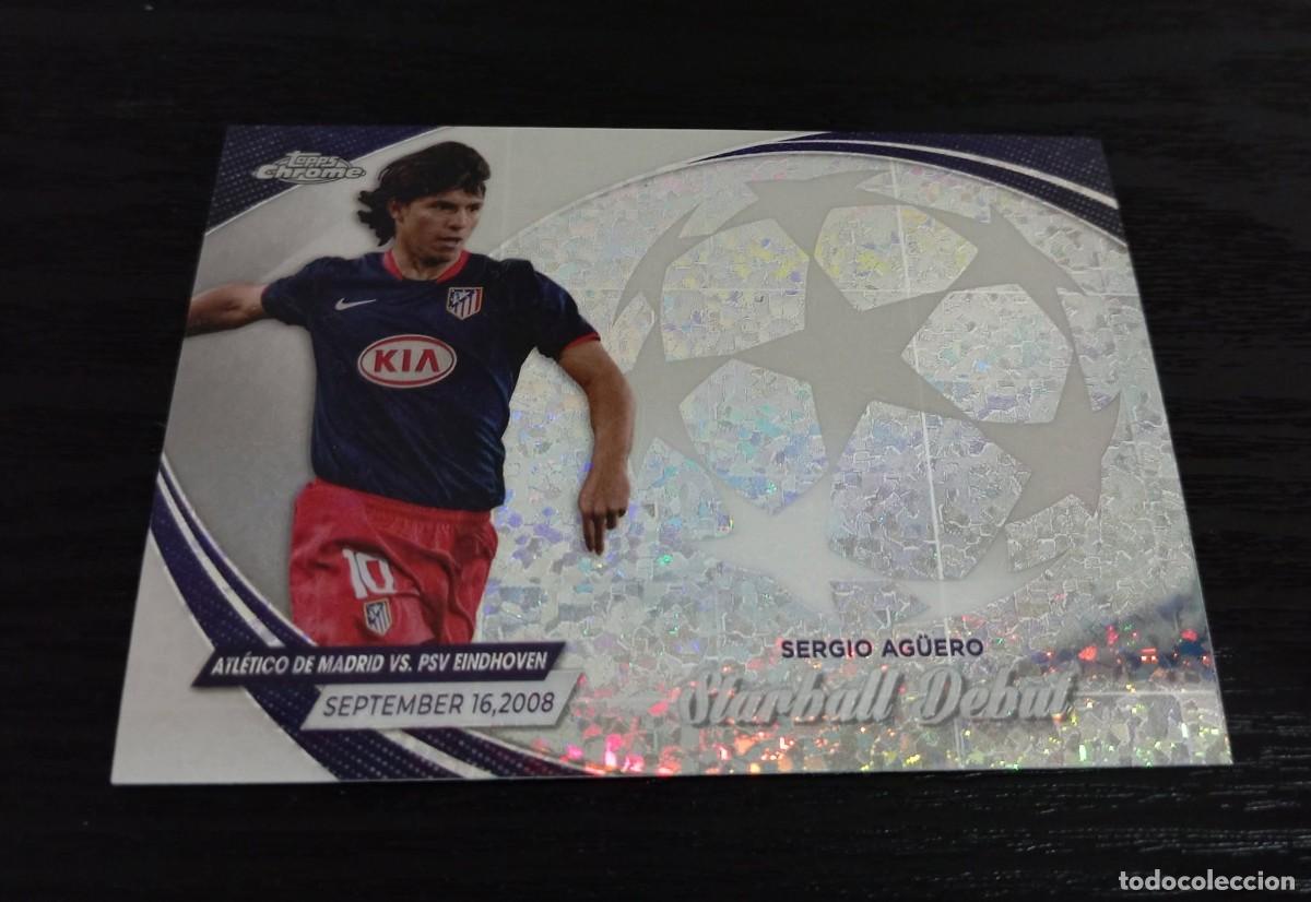 Cromos de F&uacute;tbol: -TOPPS UEFA CHAMPIONS LEAGUE 23-24 CHROME : SD 5 AGUERO ( AT.MADRID ) -- STARBALL DEBUT -- SD5