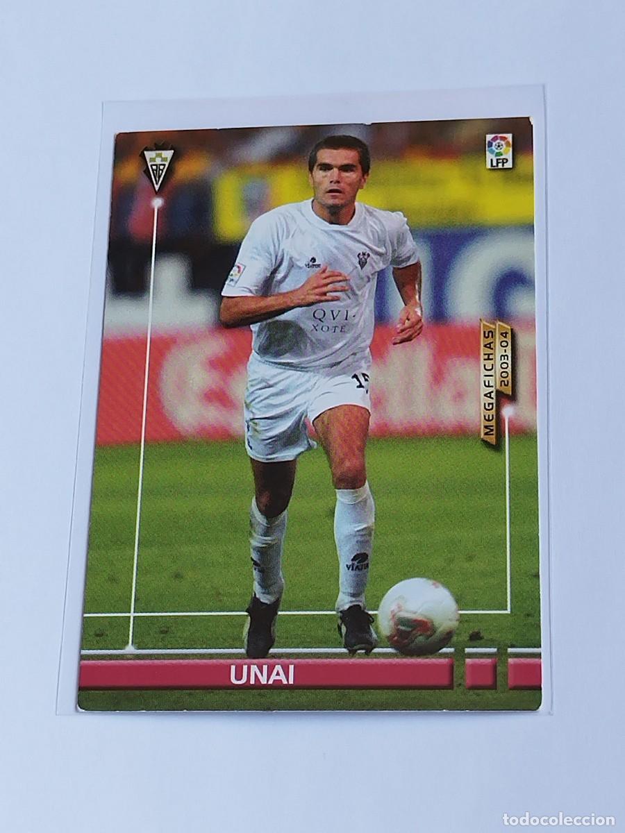 Cromos de F&uacute;tbol: UNAI NUEVO FICHAJE VERSI&Oacute;N NEGRITA 480 ALBACETE PANINI LA LIGA MEGACRACKS 2003 2004 MEGAFICHAS 03 04