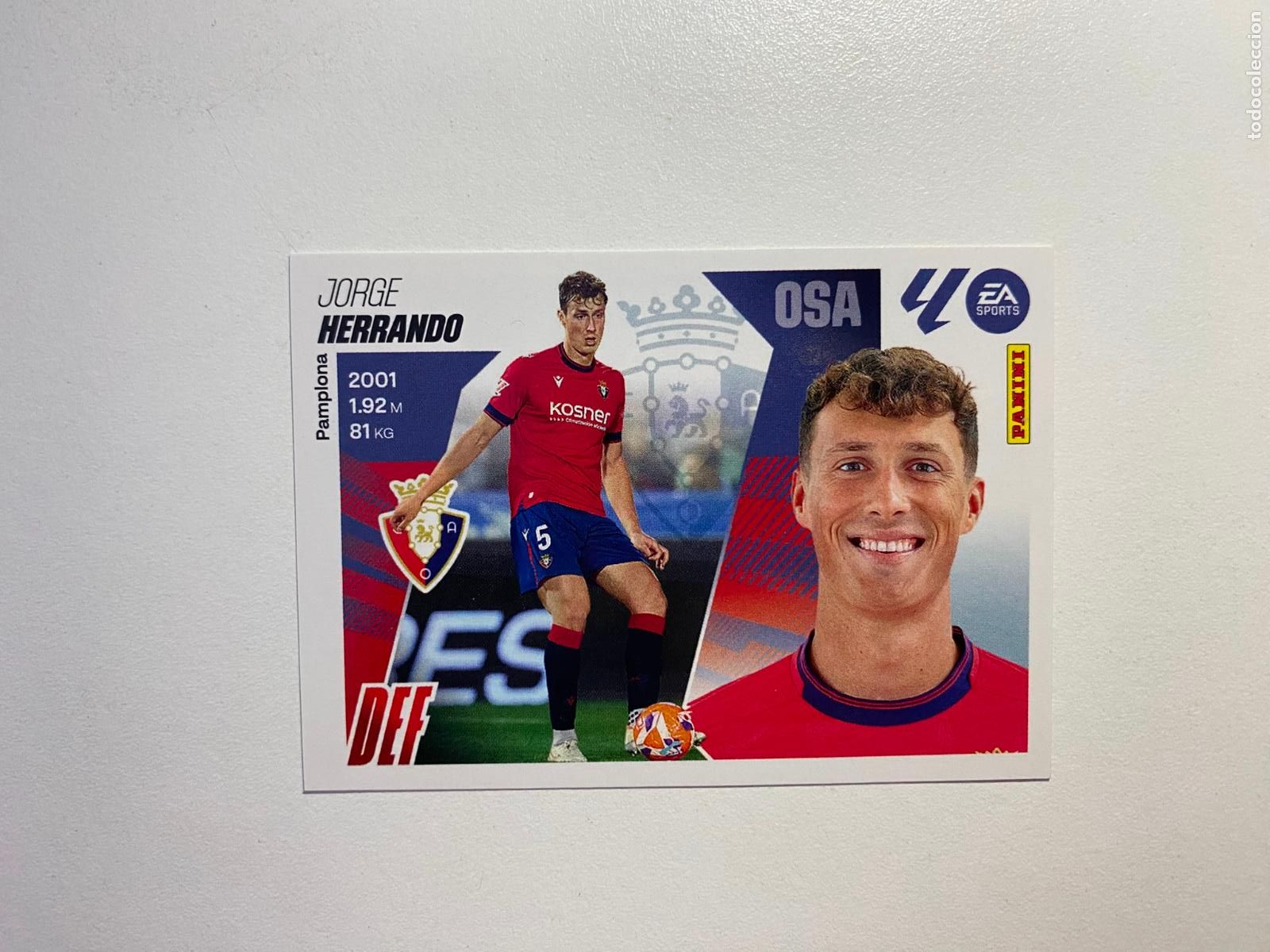Cromos de F&uacute;tbol: LALIGA ESTE 2025 2026 EA SPORTS 25 26 ALBUM PANINI LIGA N 8 CA OSASUNA HERRANDO