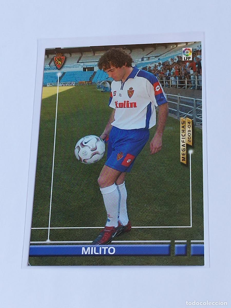 Cromos de F&uacute;tbol: MILITO NUEVO FICHAJE #451 REAL ZARAGOZA PANINI LA LIGA MEGACRACKS 2003 2004 ROOKIE MEGAFICHAS 03 04
