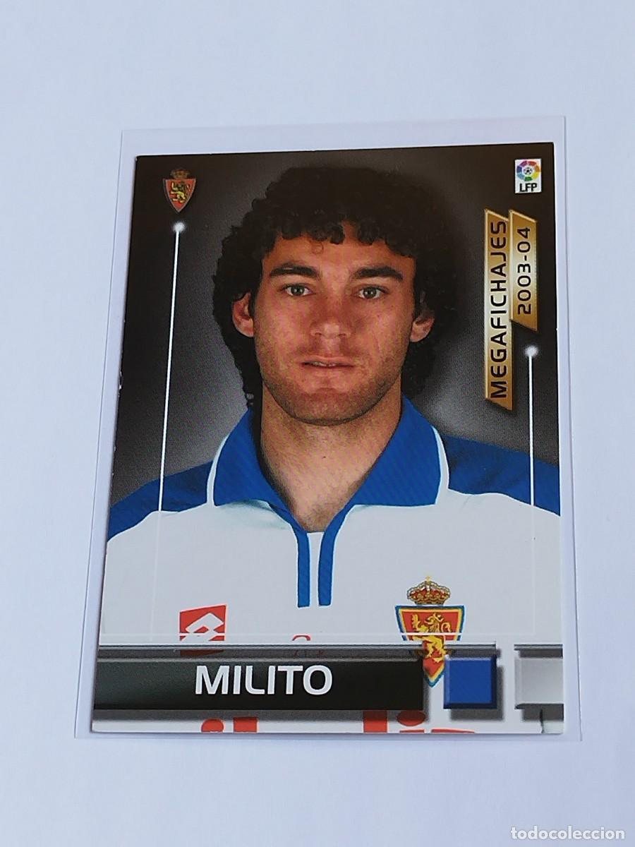 Cromos de F&uacute;tbol: MILITO MEGAFICHAJES #500 REAL ZARAGOZA - PANINI LA LIGA MEGACRACKS 2003 2004 - MEGAFICHAS 03 04
