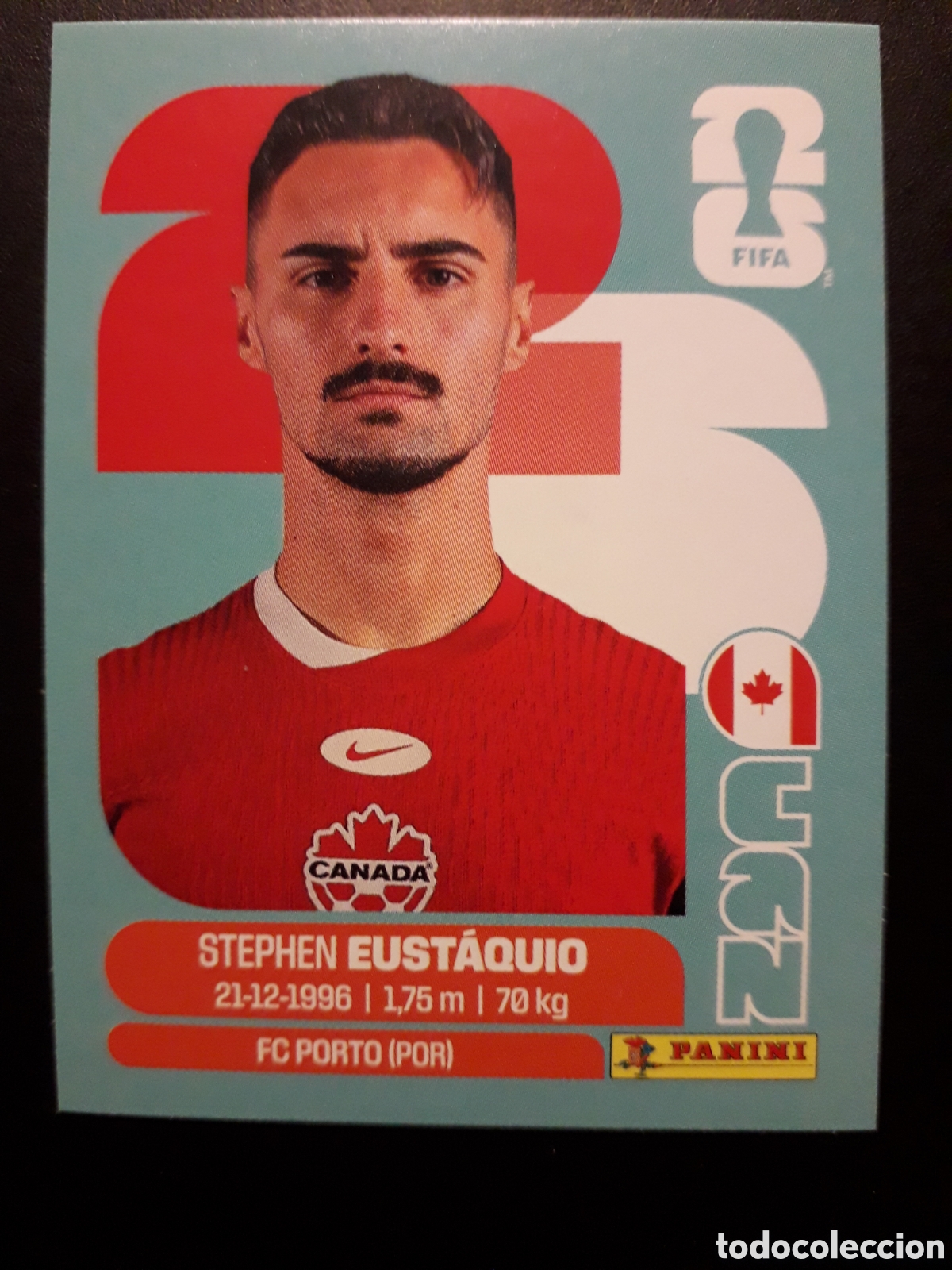 Cromos de F&uacute;tbol: EUST&Aacute;QUIO CANAD&Aacute; CAN 10 MUNDIAL F&Uacute;TBOL 2026 FIFA WORLD CUP PANINI SIN PEGAR PEDIDO M&Iacute;NIMO 3&euro;.