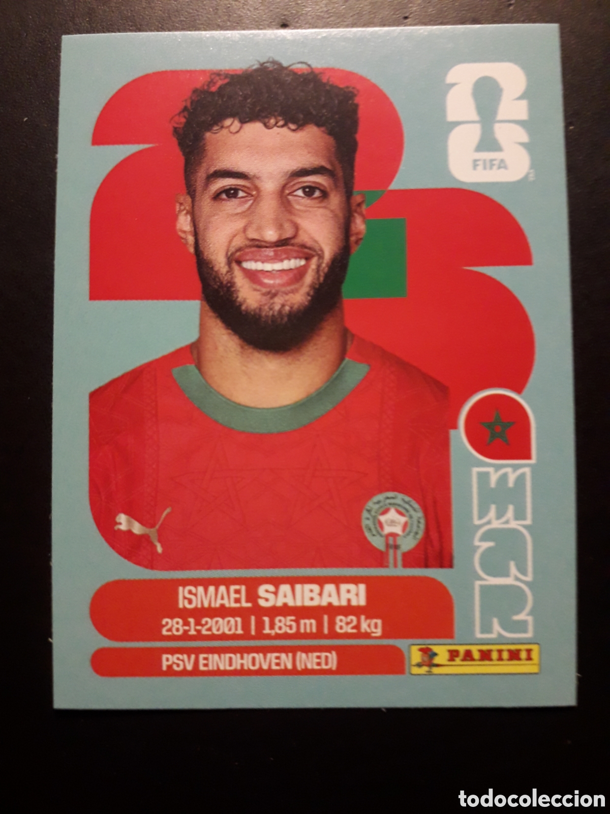 Cromos de F&uacute;tbol: SAIBARI MARRUECOS MAR 15 MUNDIAL F&Uacute;TBOL 2026 FIFA WORLD CUP PANINI SIN PEGAR PEDIDO M&Iacute;NIMO 3&euro;