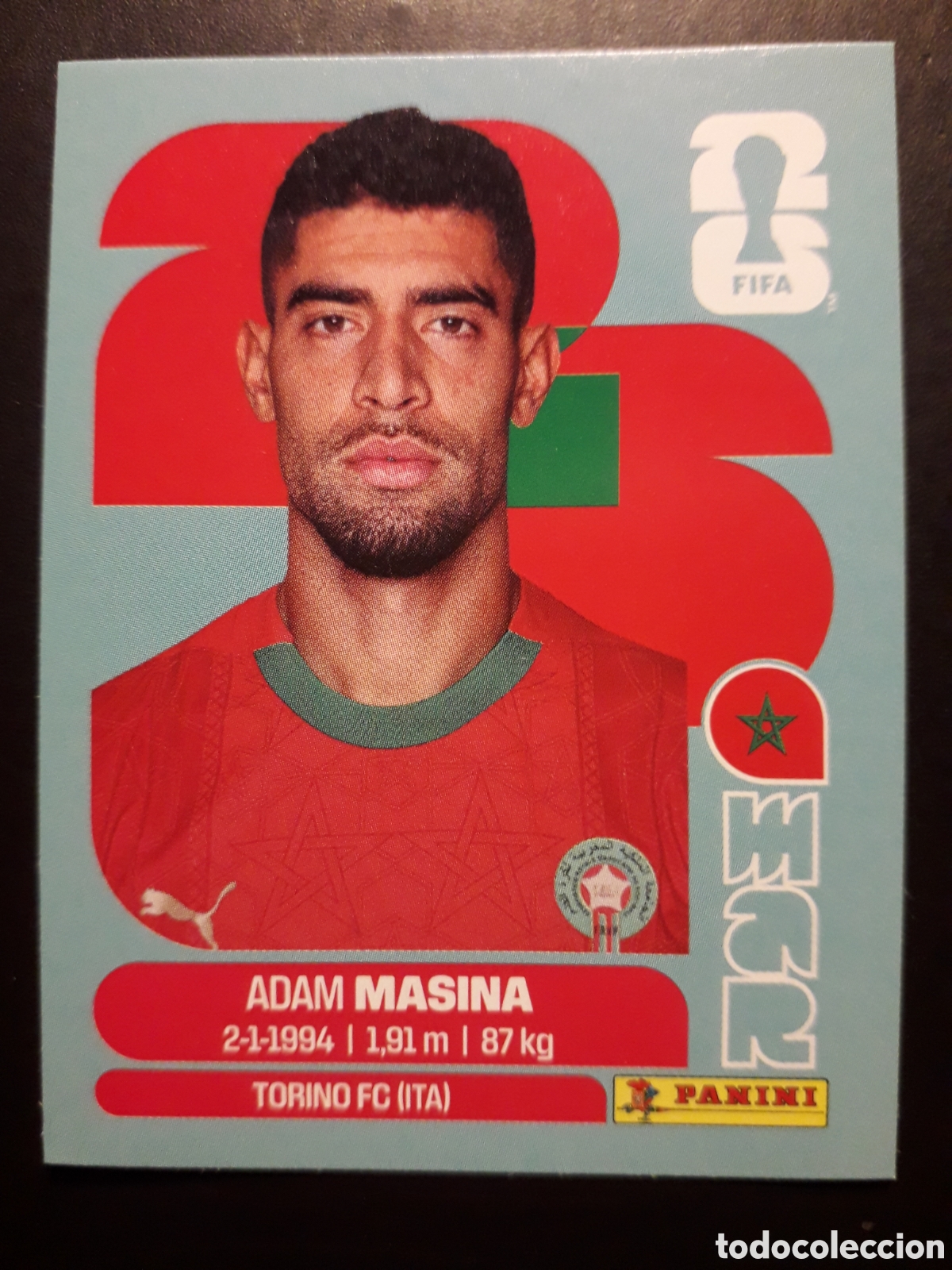 Cromos de F&uacute;tbol: MASINA MARRUECOS MAR 9 MUNDIAL F&Uacute;TBOL 2026 FIFA WORLD CUP PANINI SIN PEGAR PEDIDO M&Iacute;NIMO 3&euro;