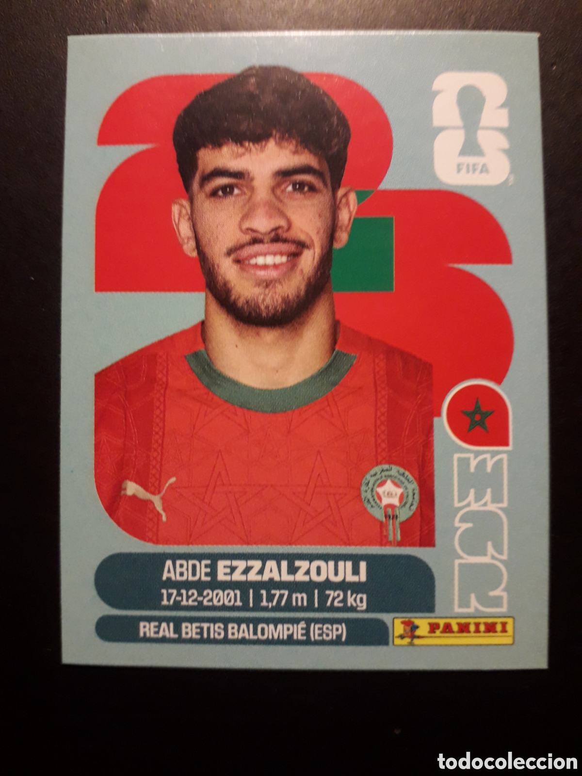 Cromos de F&uacute;tbol: EZZALZOULI MARRUECOS MAR 17 MUNDIAL F&Uacute;TBOL 2026 FIFA WORLD CUP PANINI SIN PEGAR PEDIDO M&Iacute;NIMO 3&euro;