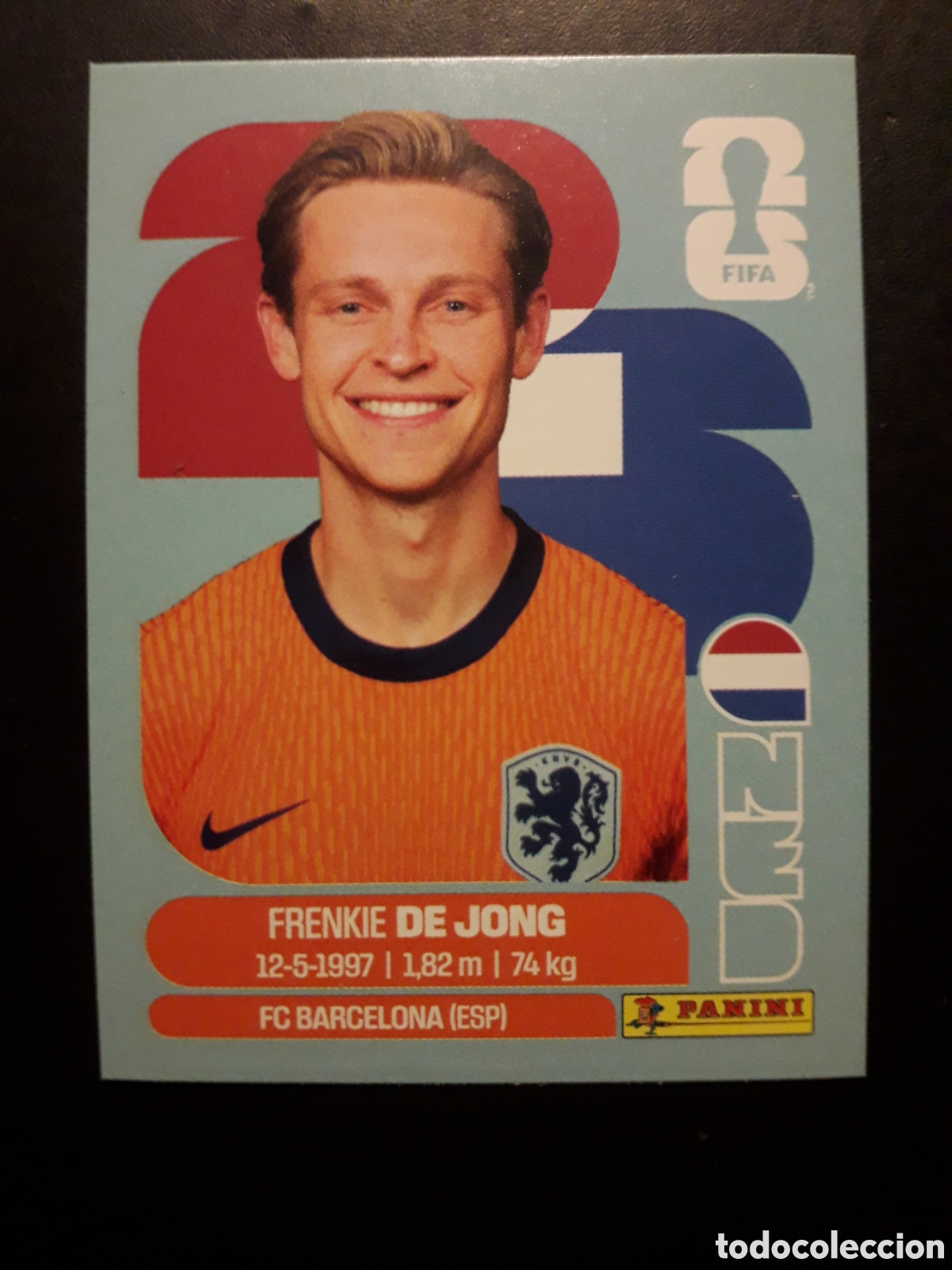 Cromos de F&uacute;tbol: DE JONG HOLANDA/PA&Iacute;SES BAJOS NED 14 MUNDIAL F&Uacute;TBOL 2026 FIFA WORLD CUP PANINI PEDIDO M&Iacute;NIMO 3&euro;
