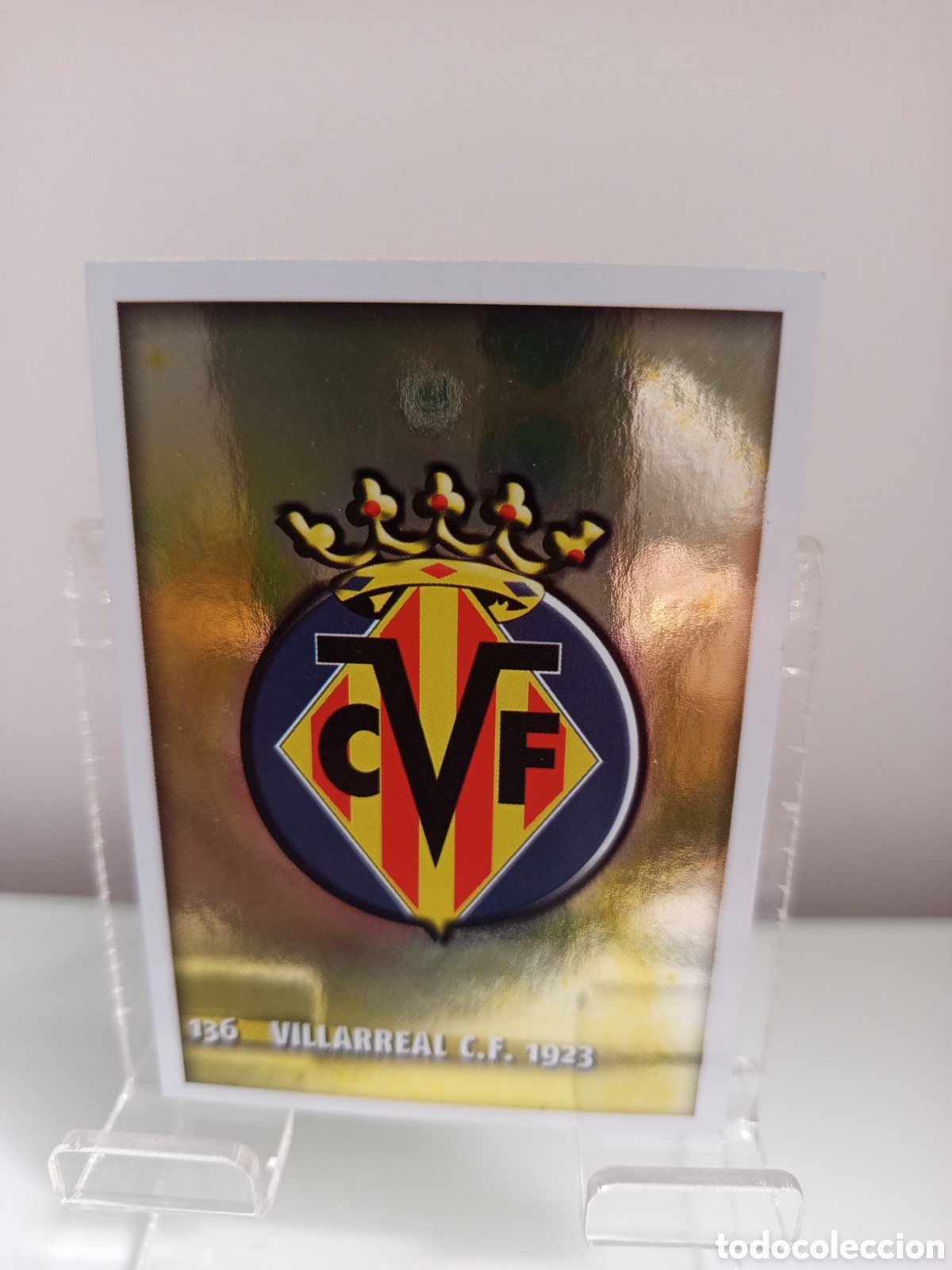 Football Stickers: ❇️ CROMO ⚽ ESCUDO VILLARREAL 136 FICHAS LIGA 2015 14 15 2014 2015 MUNDICROMO ❇️