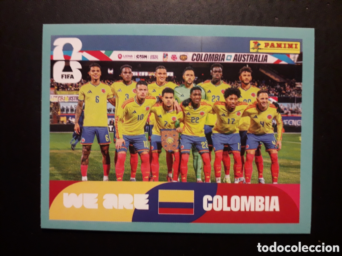 Cromos de F&uacute;tbol: EQUIPO COLOMBIA COL 13 MUNDIAL F&Uacute;TBOL 2026 FIFA WORLD CUP PANINI SIN PEGAR PEDIDO M&Iacute;NIMO 3&euro;