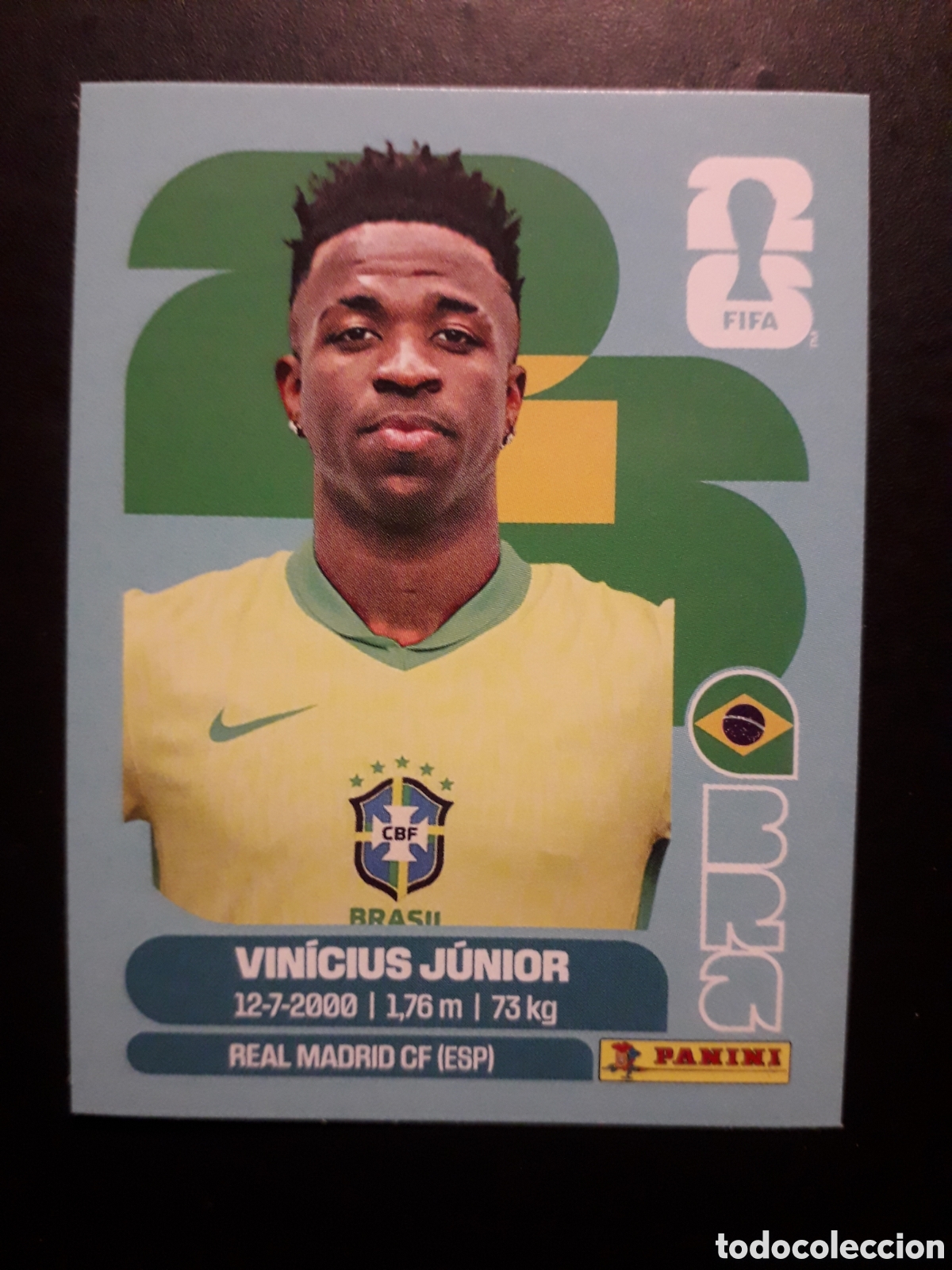 Football Stickers: VINICIUS J&Uacute;NIOR BRASIL BRA 14 MUNDIAL F&Uacute;TBOL 2026 FIFA WORLD CUP PANINI SIN PEGAR PEDIDO M&Iacute;NIMO 3&euro;.