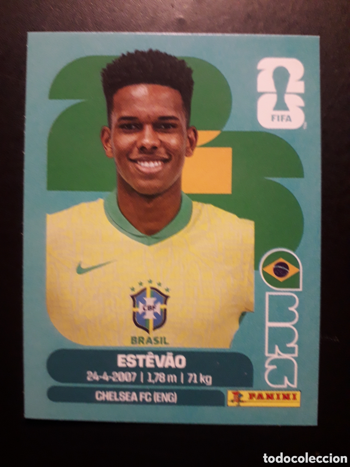 Cromos de F&uacute;tbol: EST&Eacute;V&Atilde;O BRASIL BRA 20 MUNDIAL F&Uacute;TBOL 2026 FIFA WORLD CUP PANINI SIN PEGAR PEDIDO M&Iacute;NIMO 3&euro;