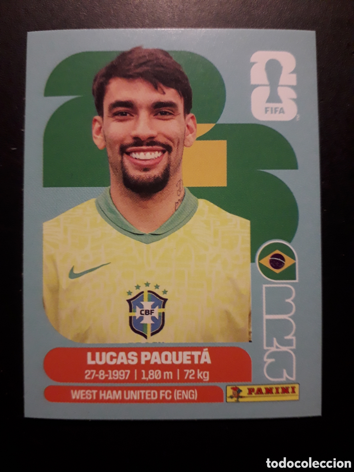 Cromos de Futebol: LUCAS PAQUET&Aacute; BRASIL BRA 9 MUNDIAL F&Uacute;TBOL 2026 FIFA WORLD CUP PANINI SIN PEGAR PEDIDO M&Iacute;NIMO 3&euro;