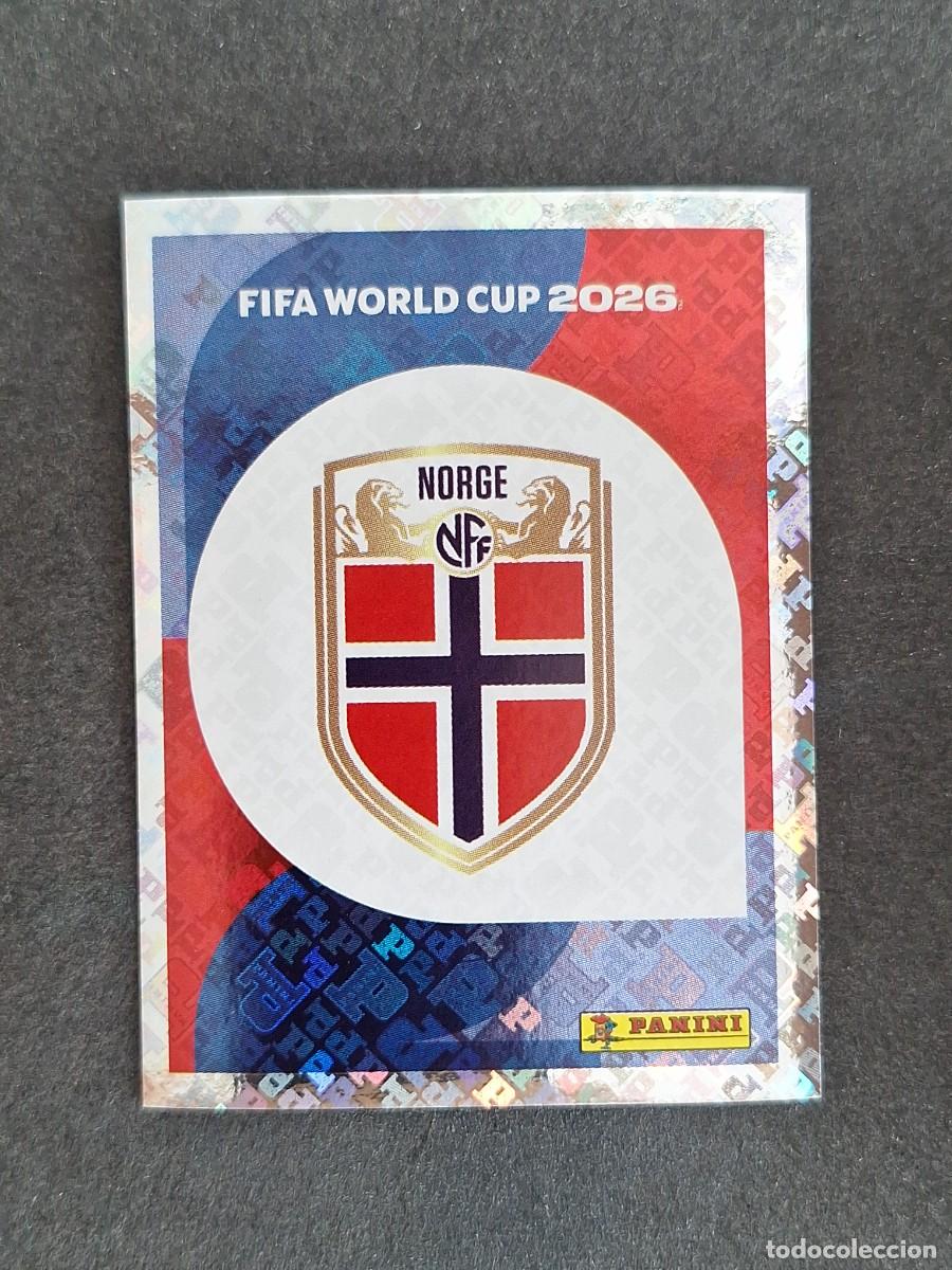 Cromos de F&uacute;tbol: L2 ESCUDO SELECCION NORUEGA 1 PANINI MUNDIAL FIFA WORLD CUP 2026 PANINI NUNCA PEGADO